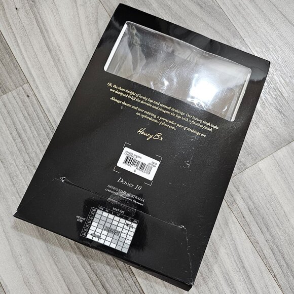 Honey Birdette Nakeds Chestnut Sheer Stockings Stay Ups Hosiery Size S - Picture 2 of 4